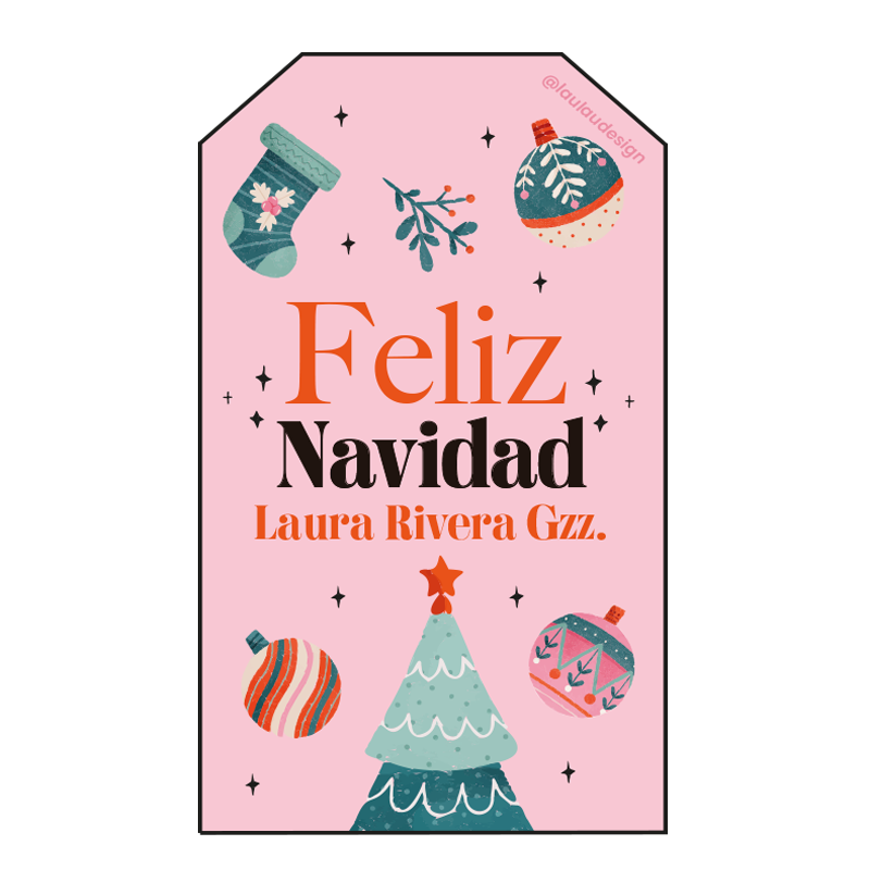 Tags Tarjetas Personalizadas Navideñas